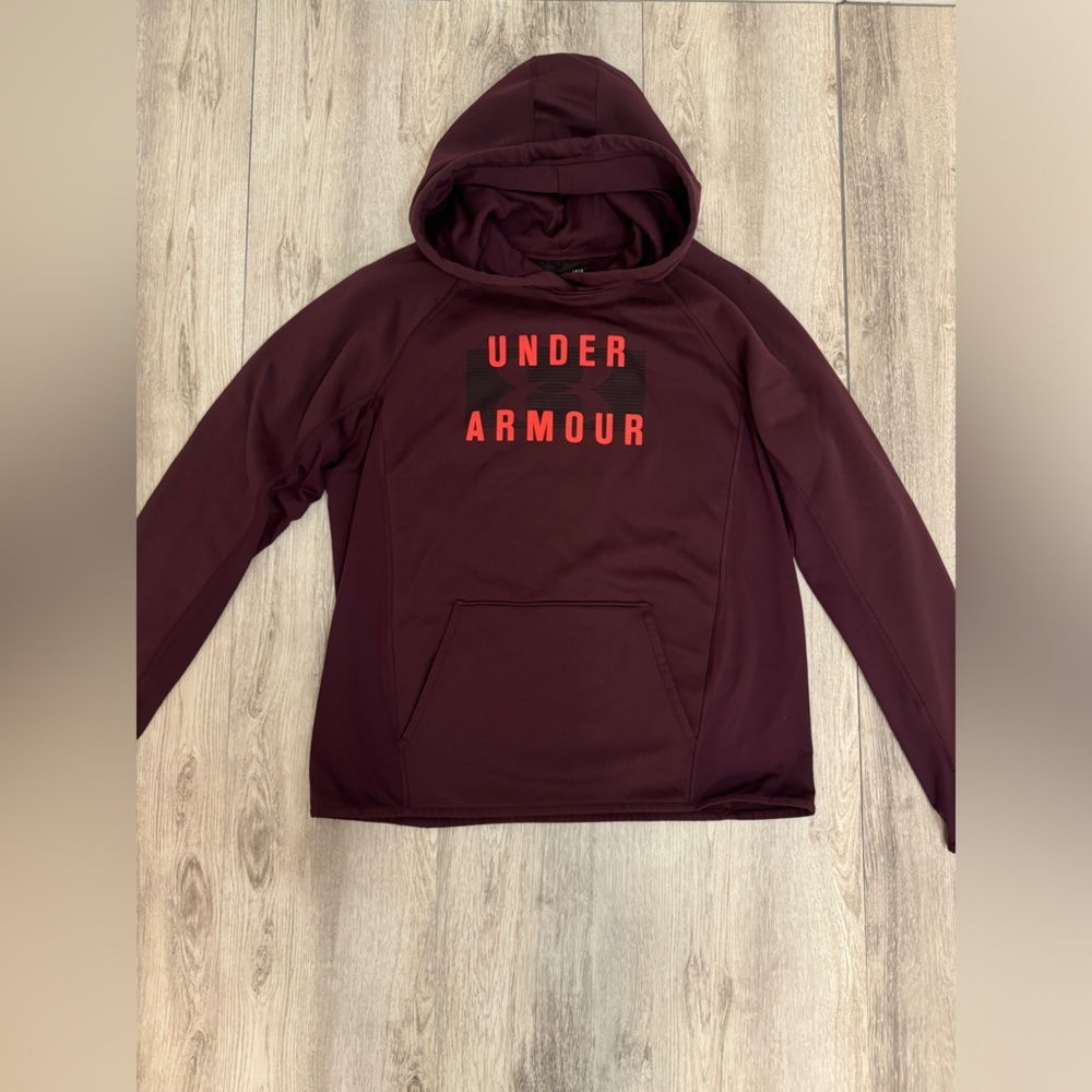Under Armour women’s large dark red hooded sweatshirt